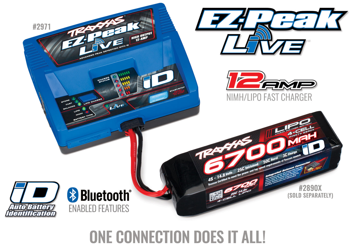 TRAXXAS トラクサス LIPOバッテリー 4s 6700mAh 25c iD機能付き 純正リポバッテリー 2890X