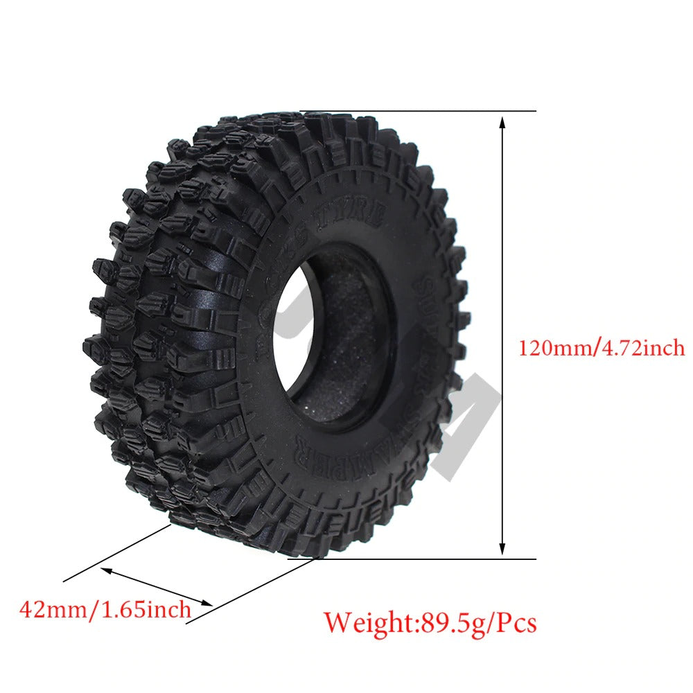 1/10 ロッククローラー RC 4本 タイヤ 1.9インチ 120mm