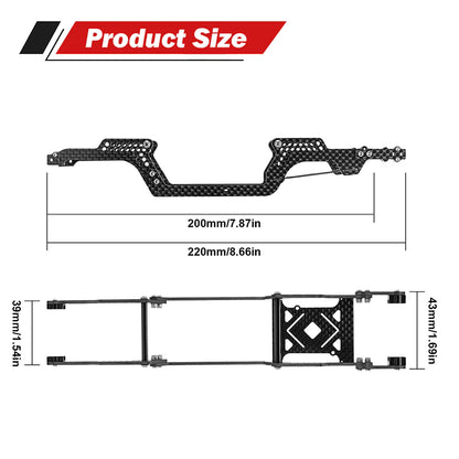 Traxxas トラクサス ユニバーサル LCG シャーシ フレーム キット 1/18 TRX4M用 INJORA