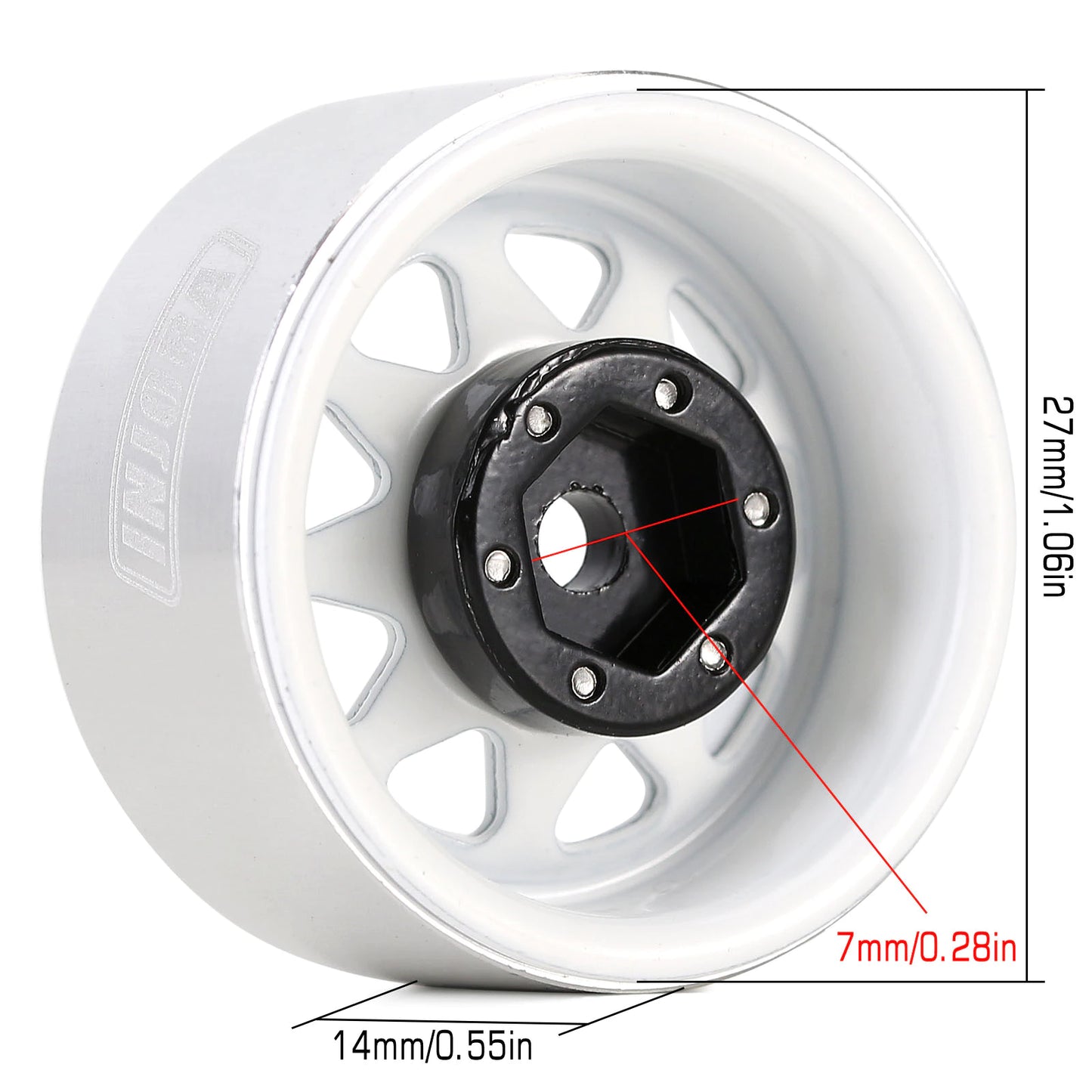 Traxxas トラクサス 1/18 TRX-4M ホイール 1.0 INJORA オフセット 3.78mm