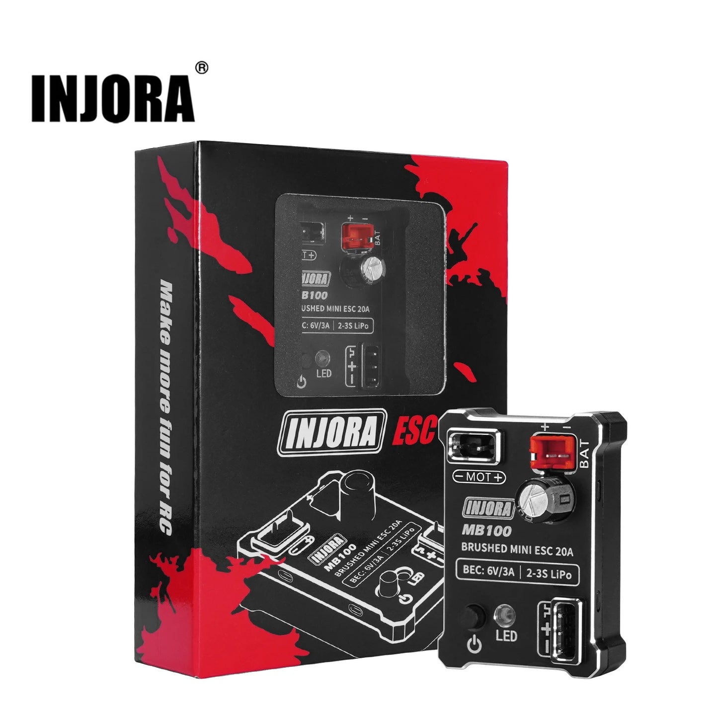 INJORA MB100-R80 ESC 1/24 1/18 scx24 trx4m fcx24 fcx18