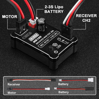 INJORA MB100-R80 ESC 1/24 1/18 scx24 trx4m fcx24 fcx18