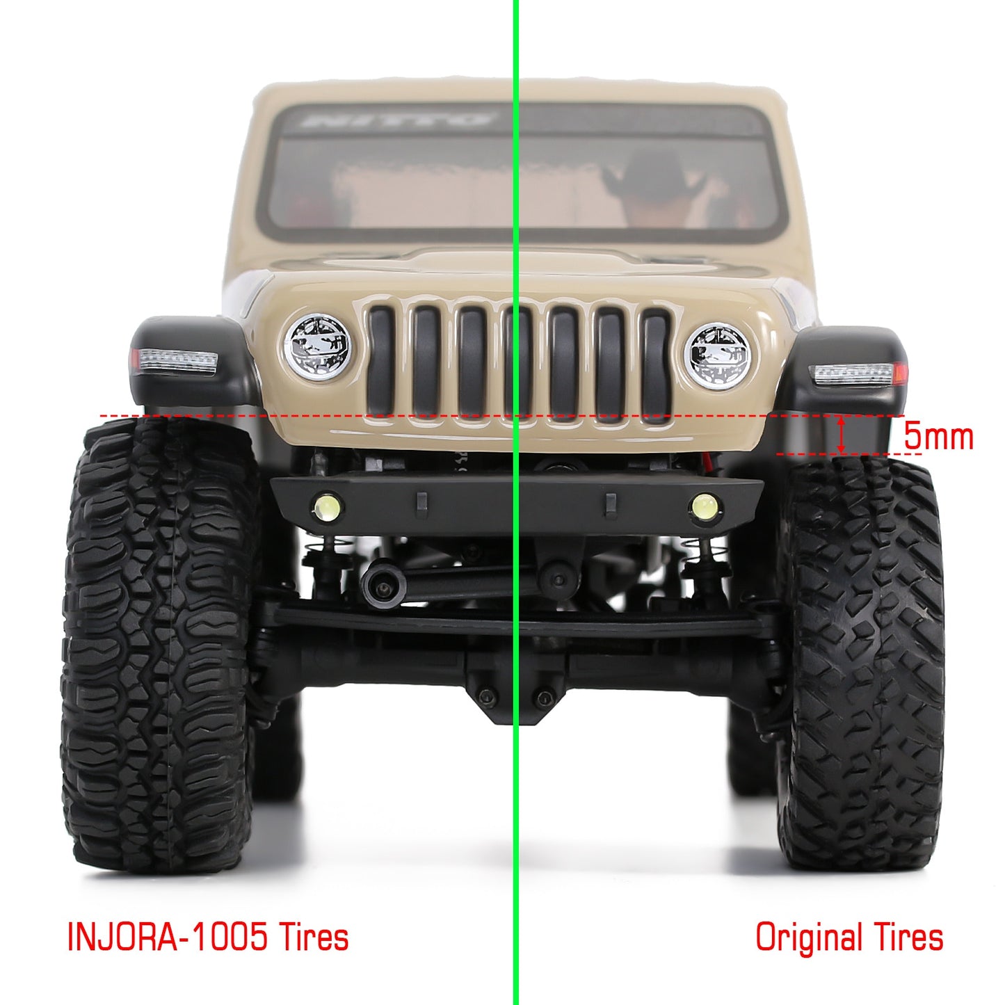 Traxxas トラクサス 1/18 TRX-4M タイヤ 1.0 56x22mm INJORA